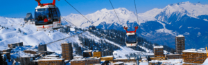 La station de ski de la Plagne en hiver